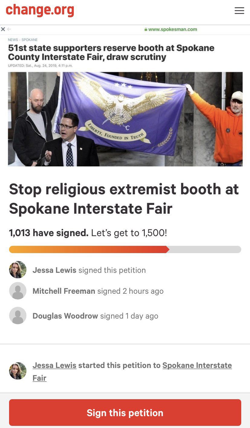 Liberty fair booth petition